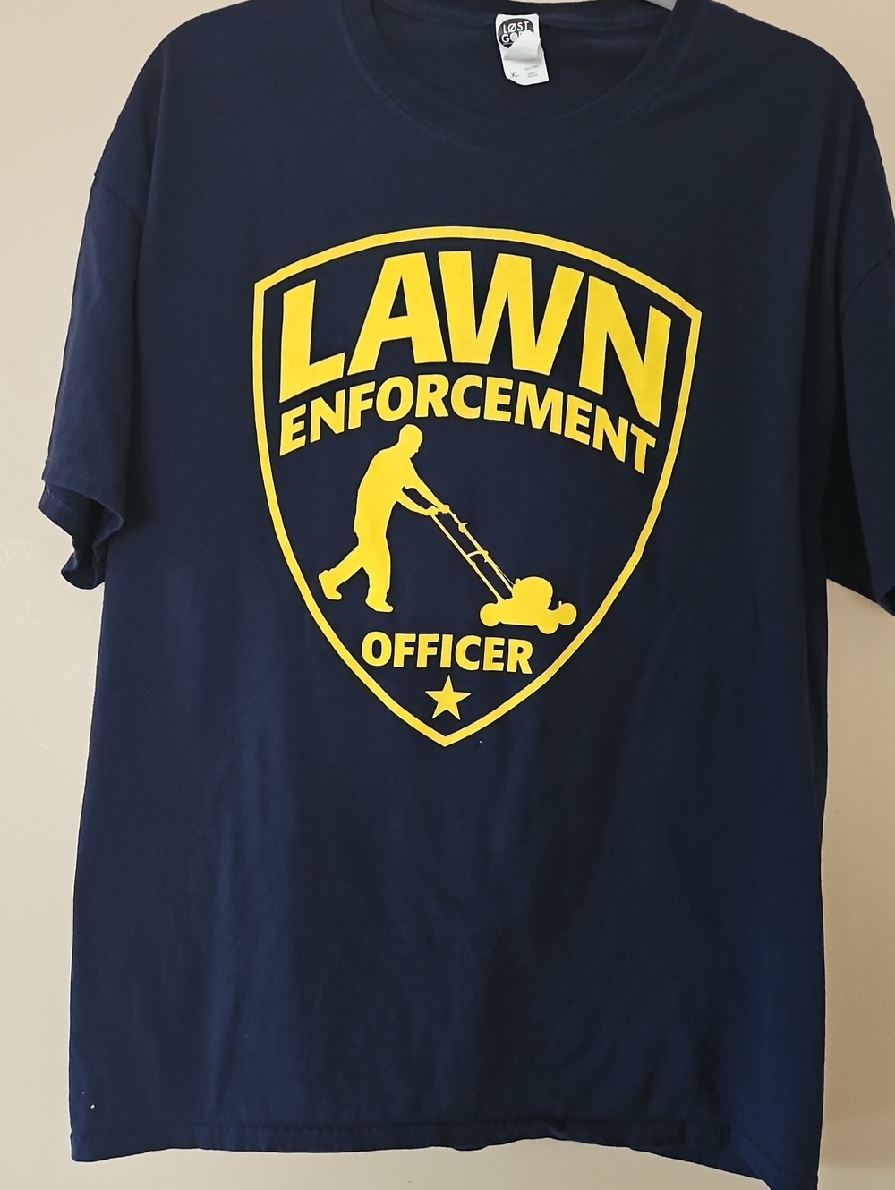 Lawn Enforcement Officer Graphic Tee - Navy